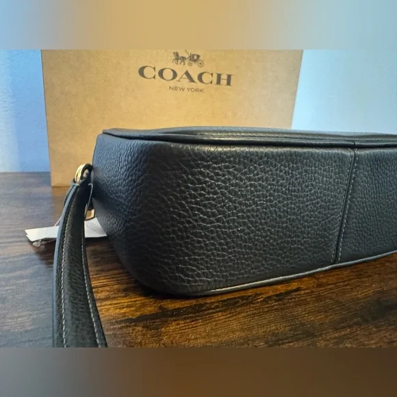 NWT Coach Jamie Black Leather Camera Crossbody bag - Picture 8 of 11